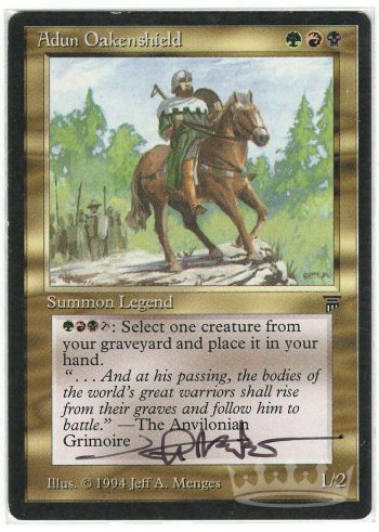 Adun Oakenshield (Legends, signed by artist Jeff Menges)