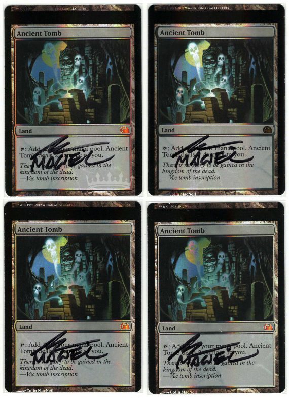 Ancient Tomb Playset (Foil NFC Miscut, Signed by Artist Colin MacNeil)