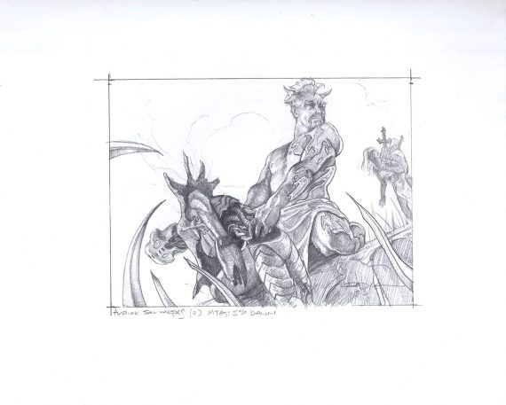 Auriok Salvagers Original Magic: The Gathering Art (Prelim Sketch)