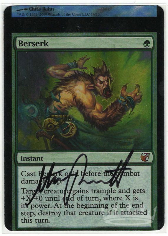 Berserk (Foil NFC Miscut, Signed by Artist Steve Prescott)