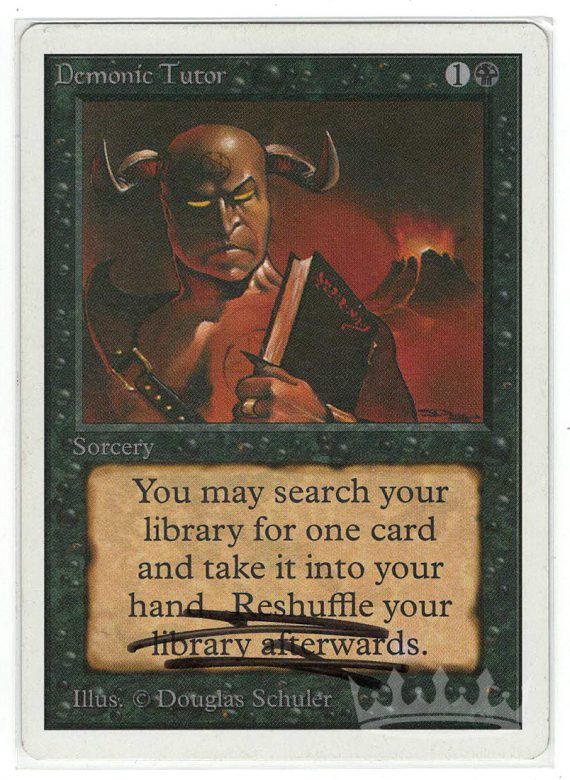 Demonic Tutor (Unlimited, signed)