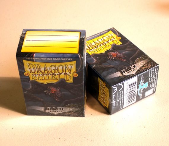 Dragon Shield Standard Size Matte Black Sleeves (100 Pack)