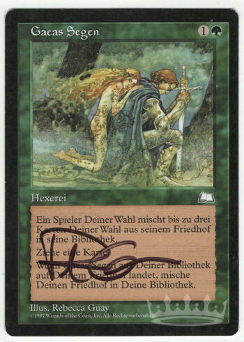 Gaea's Blessing (Weatherlight German, Signed by Artist Rebecca Guay)