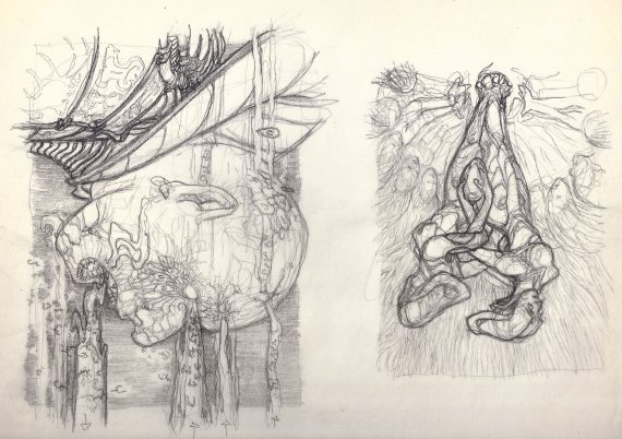 Hinder Original Magic: The Gathering Art (Prelim Sketch)