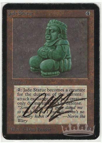 Jade Statue (Alpha, signed by artist Dan Frazier)