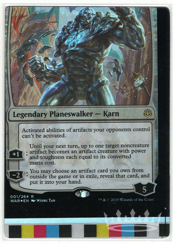 Karn, the Great Creator (Foil NFC Miscut Sheet Edge)