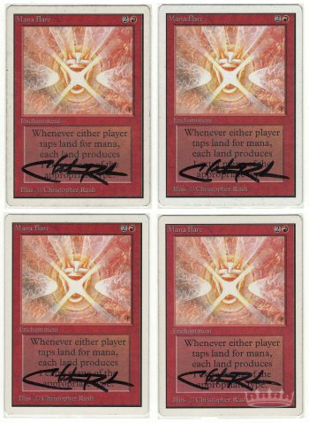 Mana Flare Playset (Unlimited, Signed by Artist Christopher Rush)