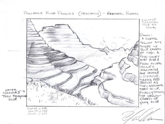 APAC Mountain Original Magic: The Gathering Art (Prelim Sketch)