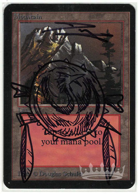 Mountain (Alpha Signed and Altered by artist Douglas Schuler)