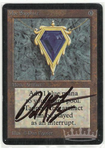 Mox Sapphire (Collector's Edition Beta Cut, Signed by Artist Dan Frazier)