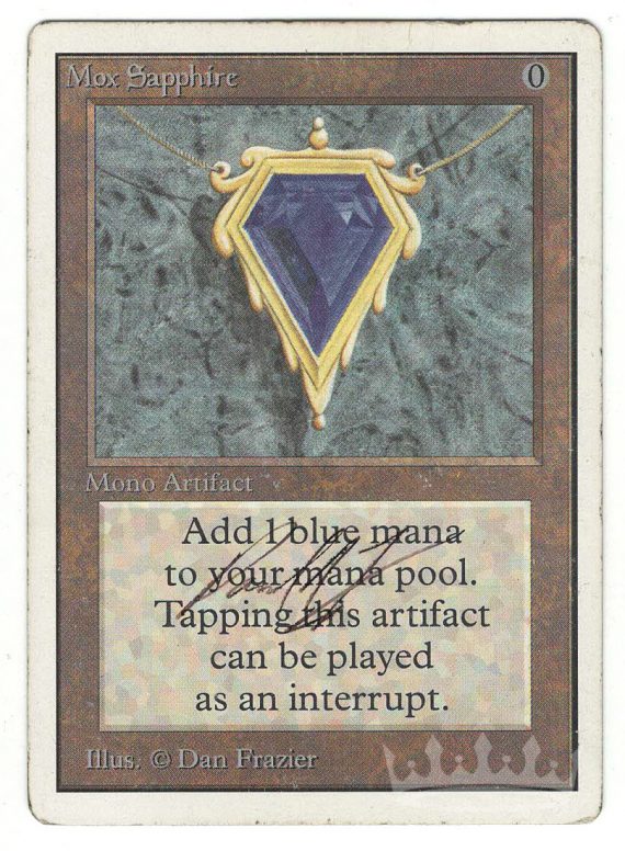 Mox Sapphire (Unlimited HP, signed)
