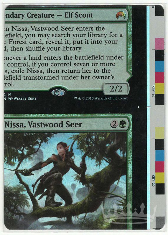 Nissa, Vastwood Seer (Foil NFC Miscut Sheet Edge)