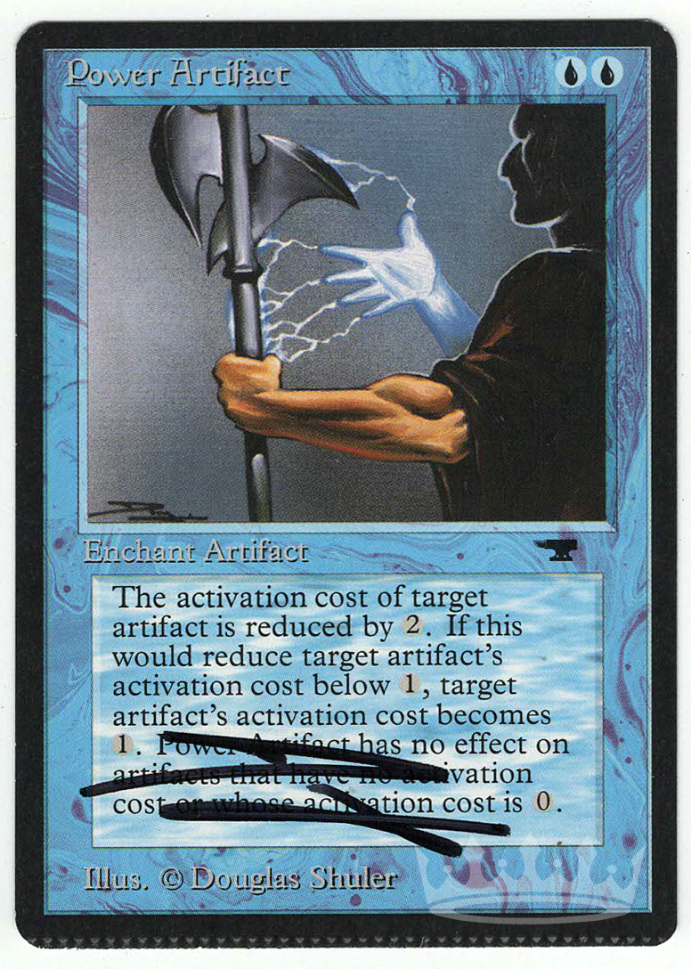 Power Artifact (Antiquities Crimped Misprint Signed by Artist Douglas Schuler)
