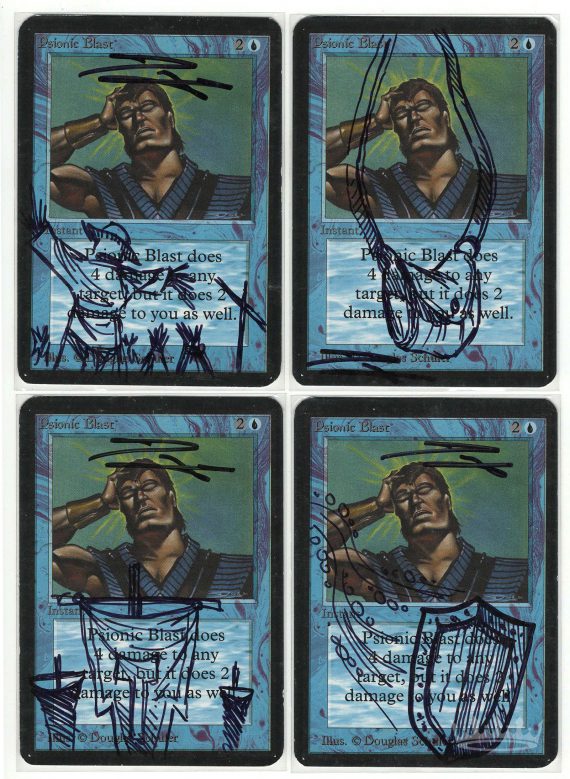 Psionic Blast Alpha Playset (Signed and Altered by Artist Douglas Schuler)