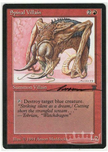 Spinal Villain (Legends, Signed by Artist Anson Maddocks)