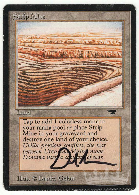 Strip Mine (Antiquities Crimped Misprint Signed by Artist)