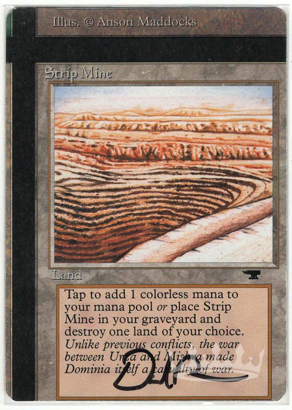 Strip Mine (Antiquities NFC Miscut, signed by artist Dan Frazier)