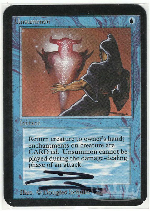 Unsummon (Alpha, signed by artist Douglas Schuler)