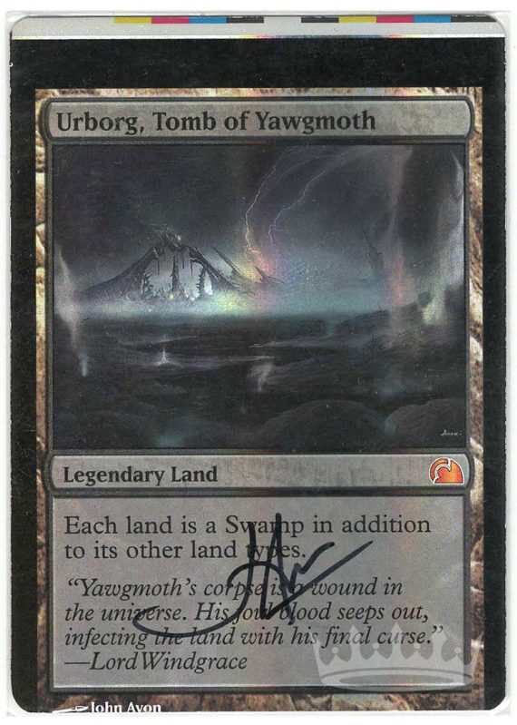 Urborg, Tomb of Yawgmoth (Foil NFC Miscut, Signed by Artist John Avon)