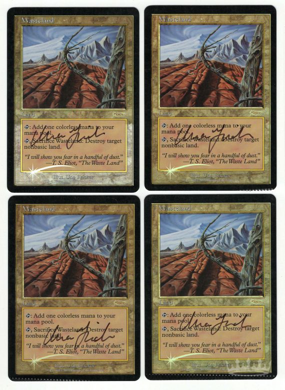 Wasteland Playset (Foil Crimped Misprint, Signed by Artist Una Fricker)